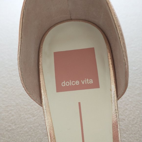 Dolce Vita size 7 rose gold metallic stiletto heels - Picture 4 of 11